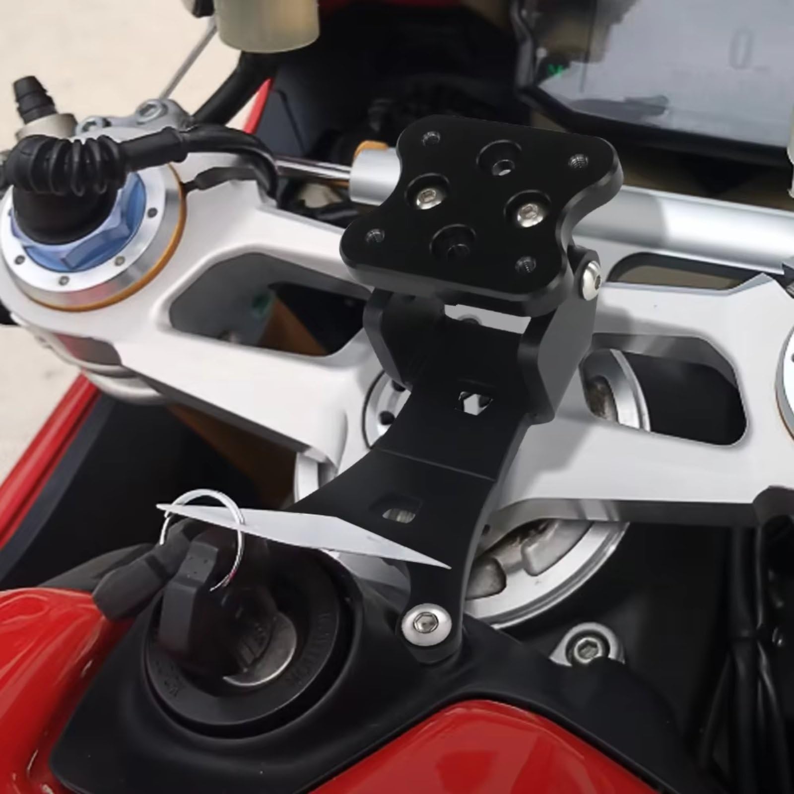Soporte DNavegación para Motocicleta para Ducati para Panigale V2 V4 1299 1199 959 899 Soporte Navegación GPS Teléfono Abrazadera Manillar Motocicleta(Type 1)