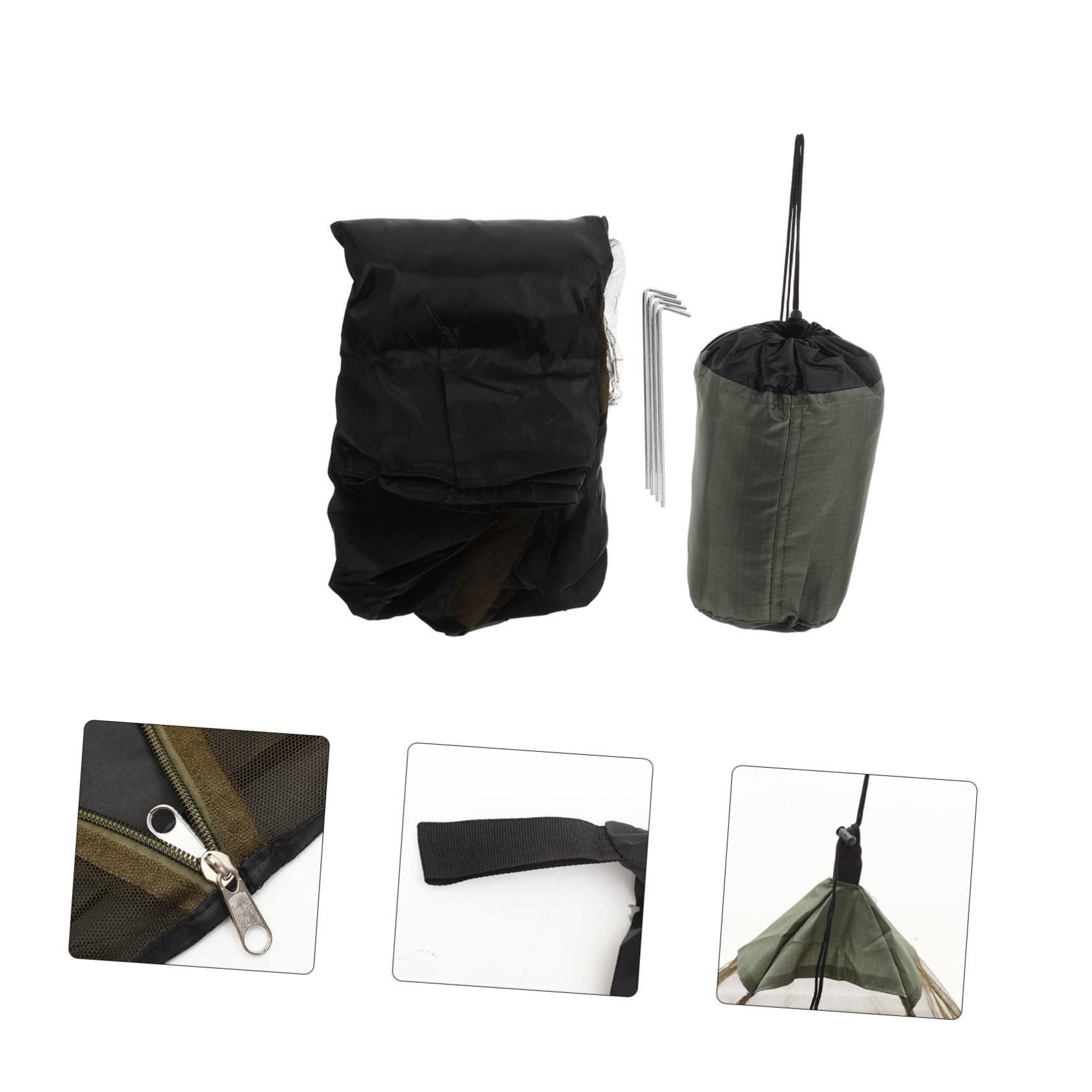 ORFOFE Mosquitera para Camping con Zipper de Alta Densidad para Senderismo y Mochilero Ligera y Reutilizable Protección Efectiva contra Insectos Portátil con de Fijación