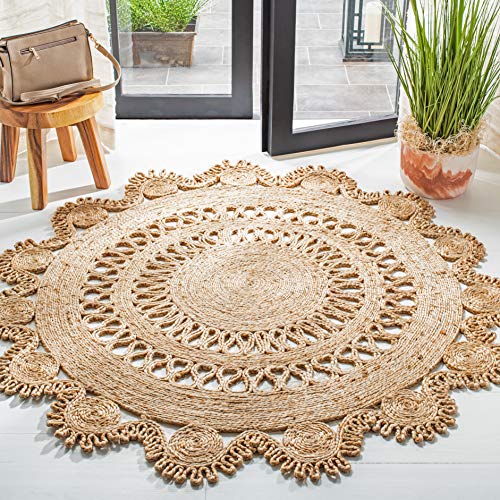 Tapete Redondo de Fibra Natural Boho 3' SAFAVIEH miniatura 1