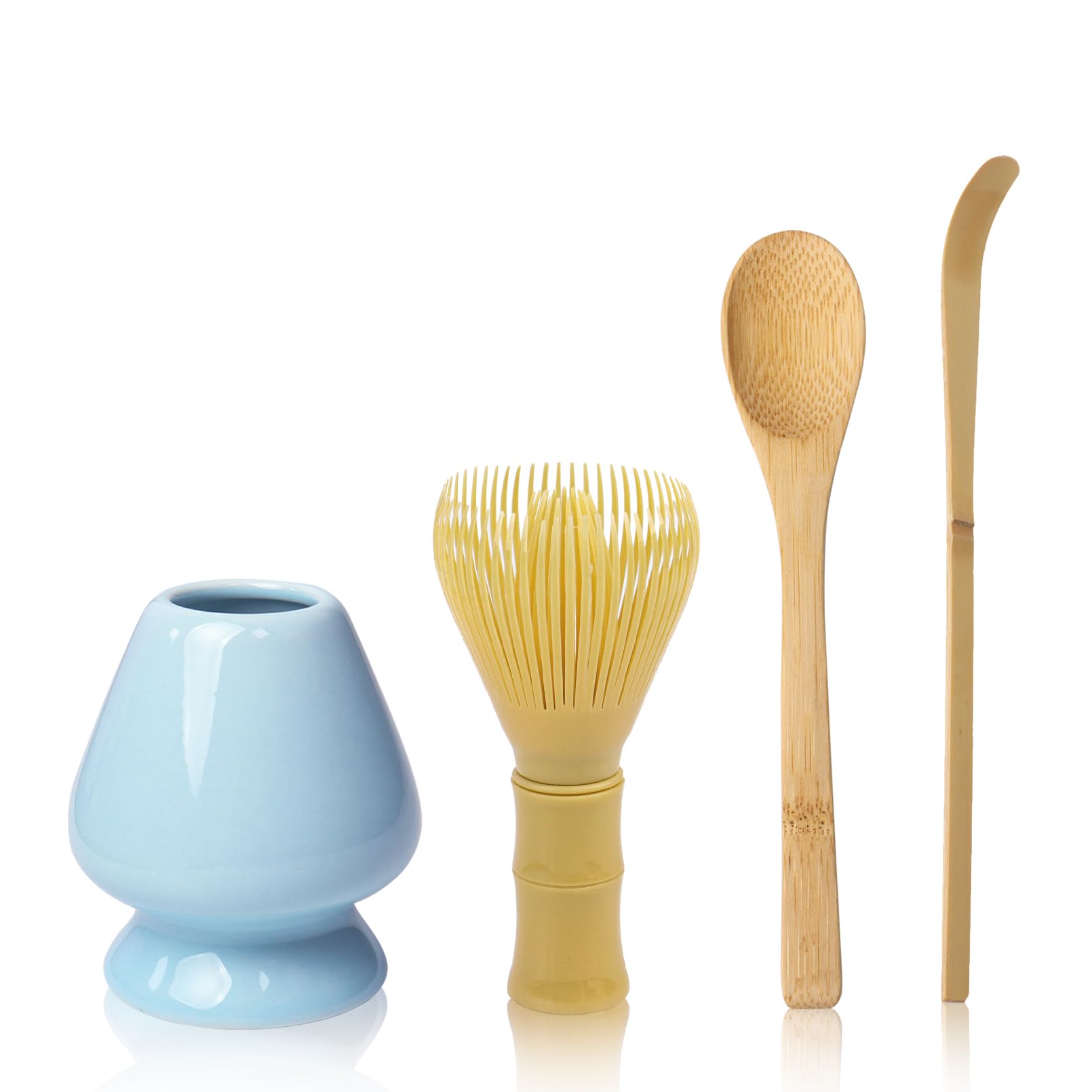 5-teiliges Matcha Set mit Matcha Besen, Löffel, Schaufel und