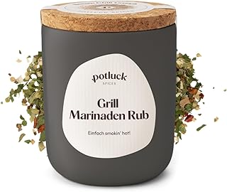 Potluck | Grill Marinaden Rub | Gewürzzubereitung für Fleisch, Fisch oder Gemüse | 70g im Keramiktopf