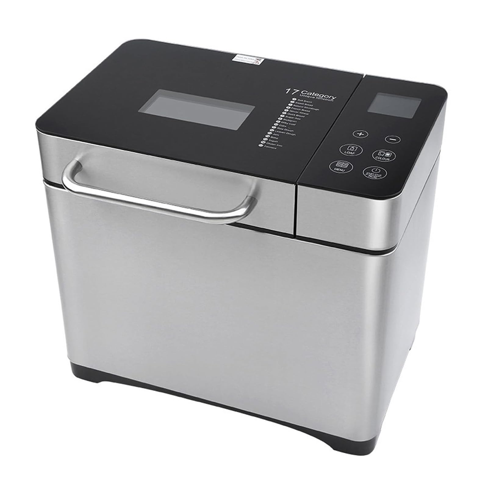 Máquina De Pan Automática 17 En 1 Con Dispensador De Nueces, Funciones De Masa, Mermelada Y Yogur Para Hornear Pan Casero