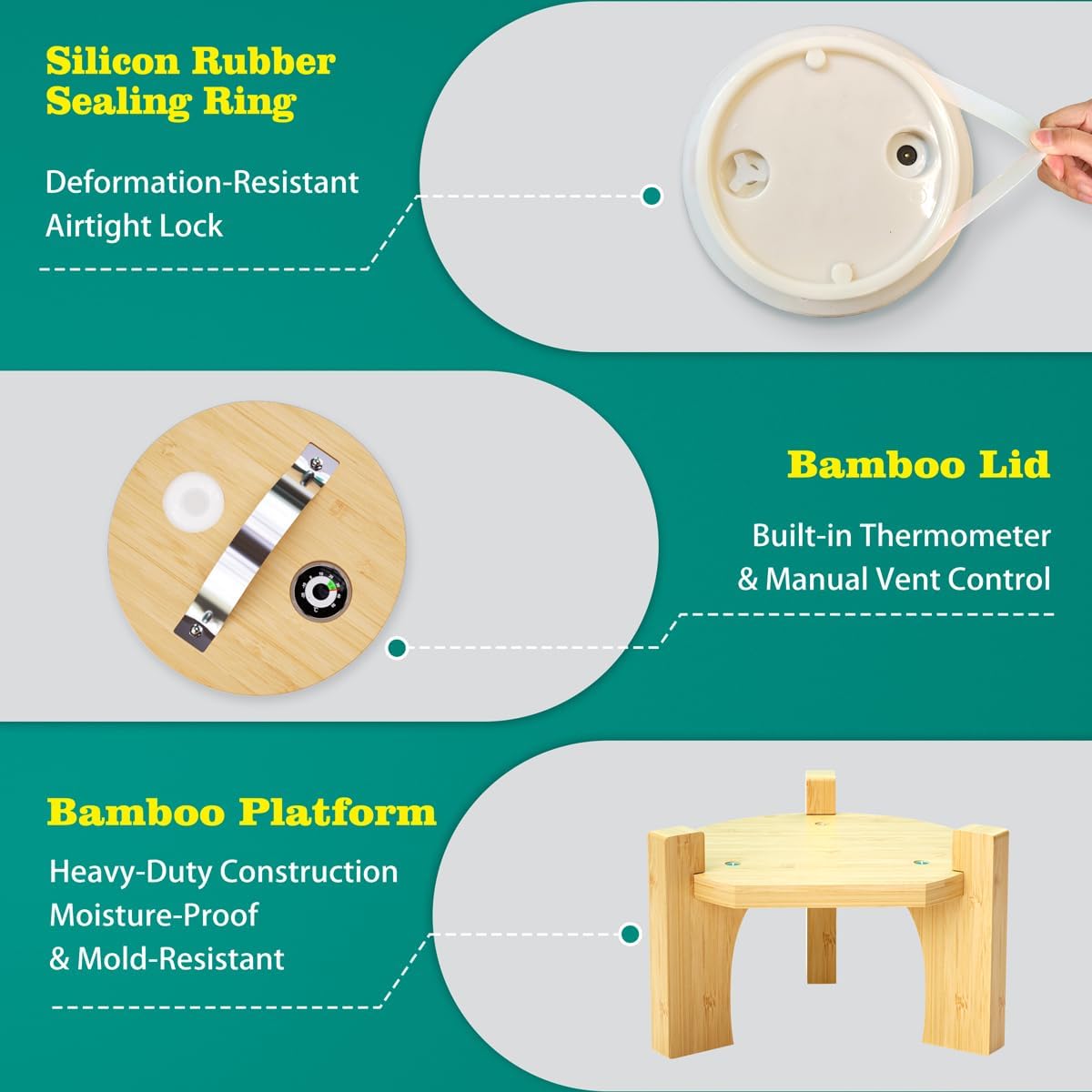 1.2 Gallon Glass Drink Dispenser For Parties, beverage dispenser with Bamboo wood stand And Stainless Steel Spigot, Juice or lemonade dispenser Laundry Detergent Dispenser (2 PACK) - Image 3