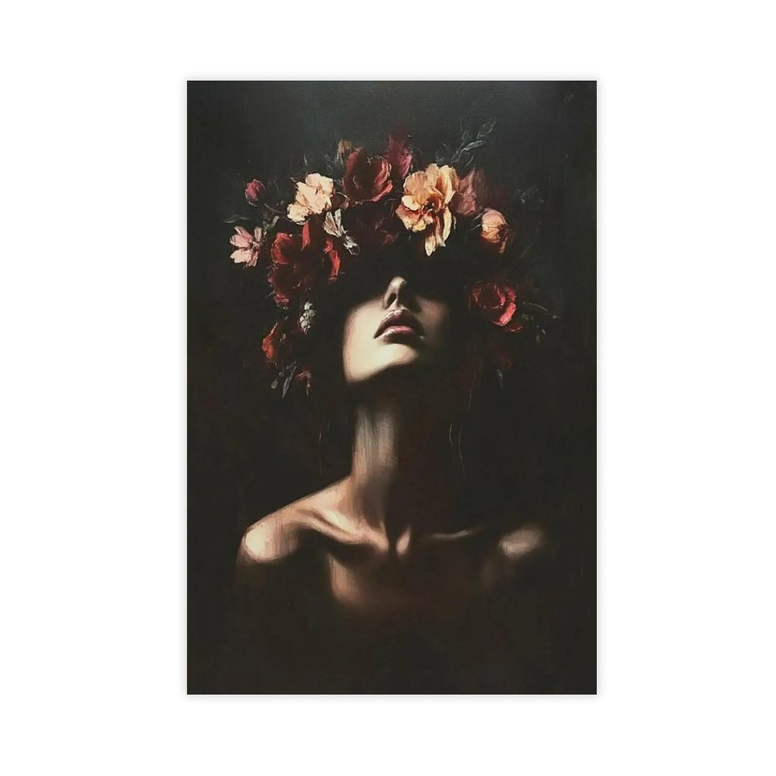 Bareronor Gothic Botanical Poster Canvas Poster Bedroom Decor Landscape Office Room Decor Gift 24" L X 36" W