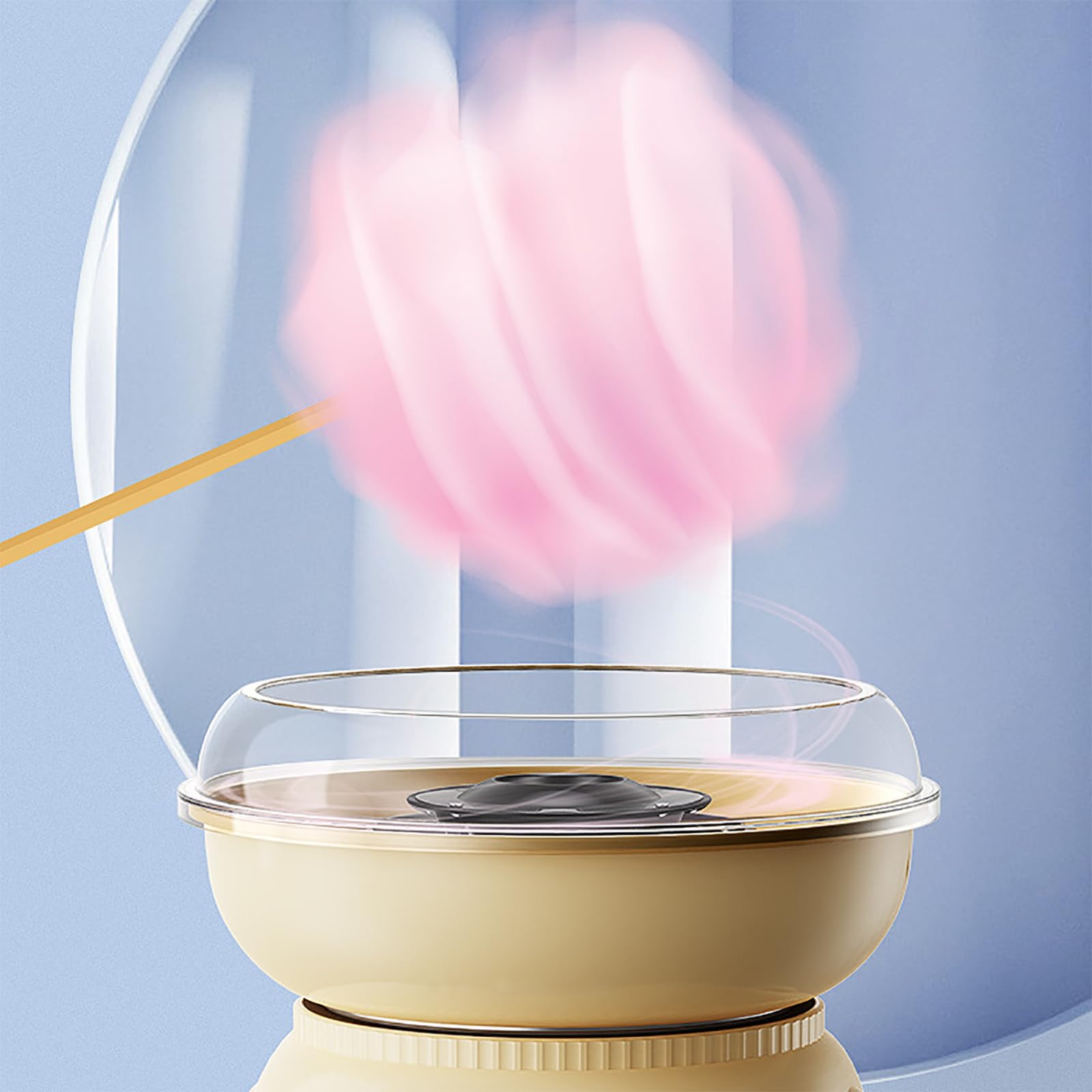 Máquina de Algodón de Azúcar de 500 W, Inicio con Un Clic, Fácil de Usar y Limpiar, Hace Caramelos Sin Azúcar, Hilo de Azúcar, Dulces Caseros para Fiestas de Cumpleaños, Fiestas de Cumpleaños