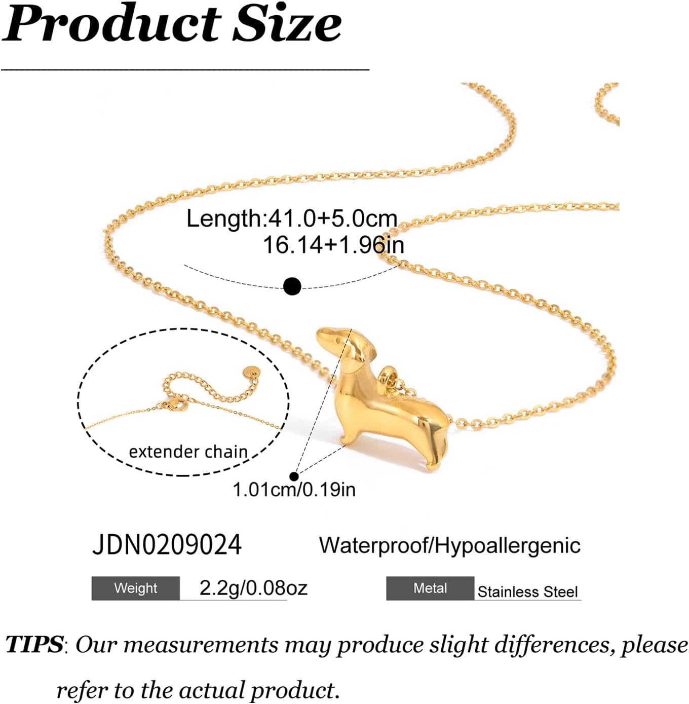 Dachshund Necklace for Women Gold Dog Pendant Cute Small Elegant Dainty Simple Jewelry Gift for Dog Lovers - Image 6