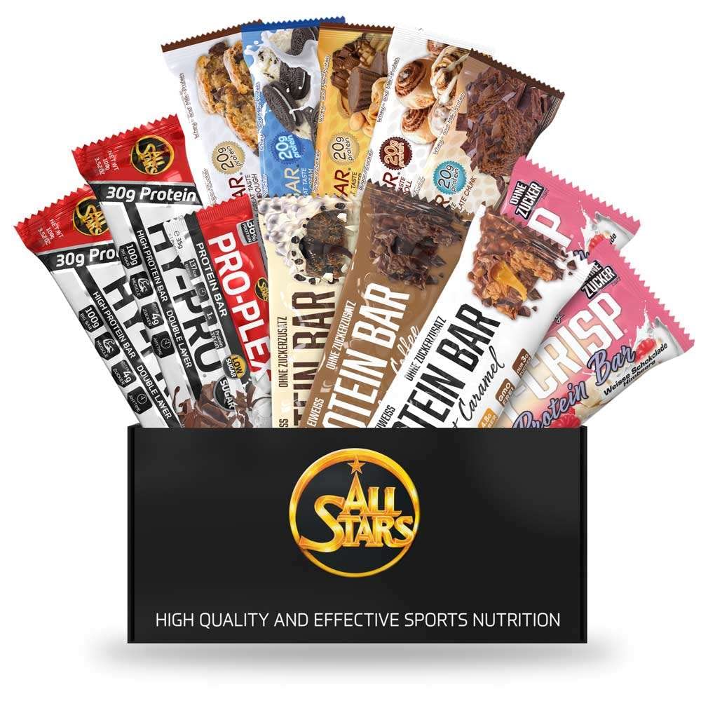 ALL STARS Protein Riegel Mix Box, 14 Stück, 5 Sorten, Low Sugar