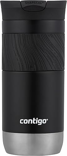 Contigo Byron 2.0 Thermo, acero inoxidable con cierre a presión, taza de café para llevar, 100% a prueba de fugas, tapa apta para lavavajillas, sin