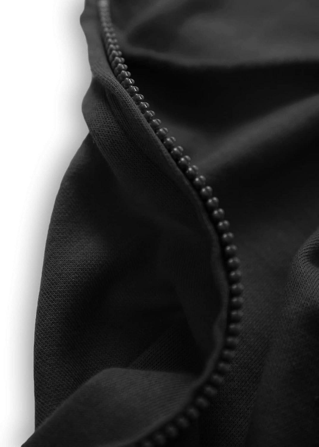 Ohoo Mens Slim Fit Zip Up Hoodie Cotton Blend Soft Fabric Basic Layering Comfy Jacket with Hidden Smart Pocket