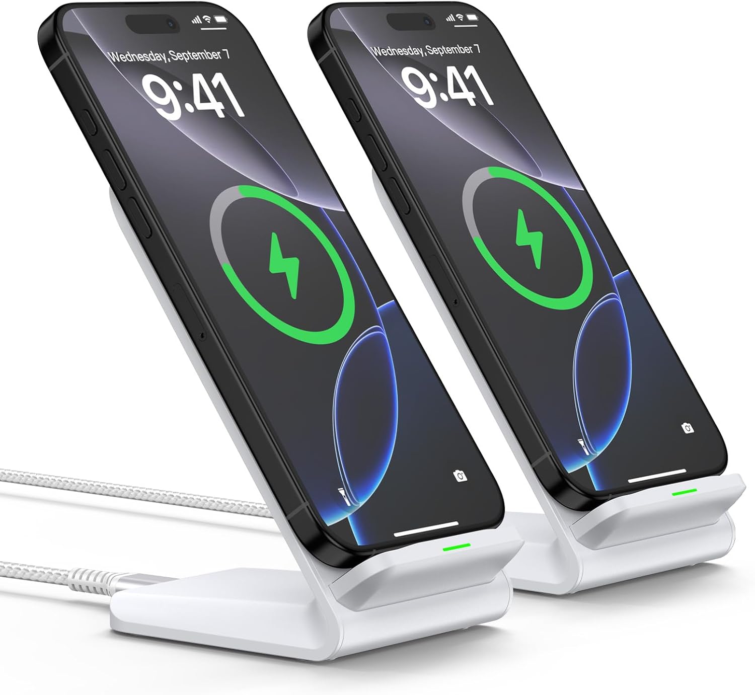 15W Samsung S25 Wireless Charger Stand Fast Charging Station for Samsung Galaxy S26 S25 Ultra S24 FE S23 S22 S21, Android Wireless Desk Phone Charging Stand for Google Pixel 9Pro XL/Fold 9A 8pro 8a 7A