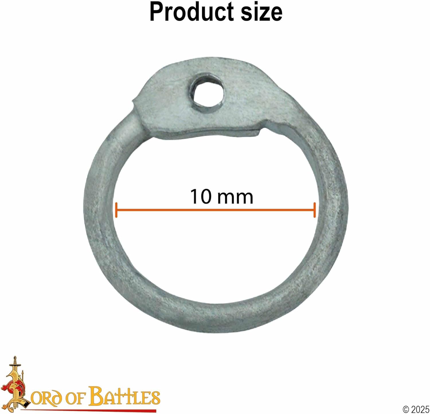 Lord of Battles Aluminum Chainmail Rings 10 mm 16 Gauge Round Riveted - 1 Kg Pack for DIY Chainmail Crafting, LARP & Costume Projects(10 mm 16 Gauge, Aluminum Round Riveted Rings)