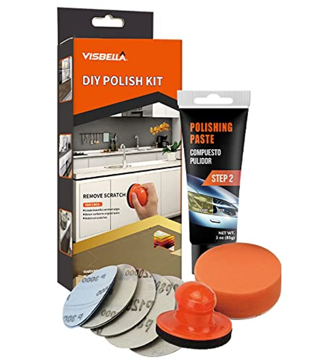 DIY Plastic Plate Polishing Kit Repair Scratches, Marks, Beautiful Edges, Returns Luster, Polish Scratches PG0065YW1B