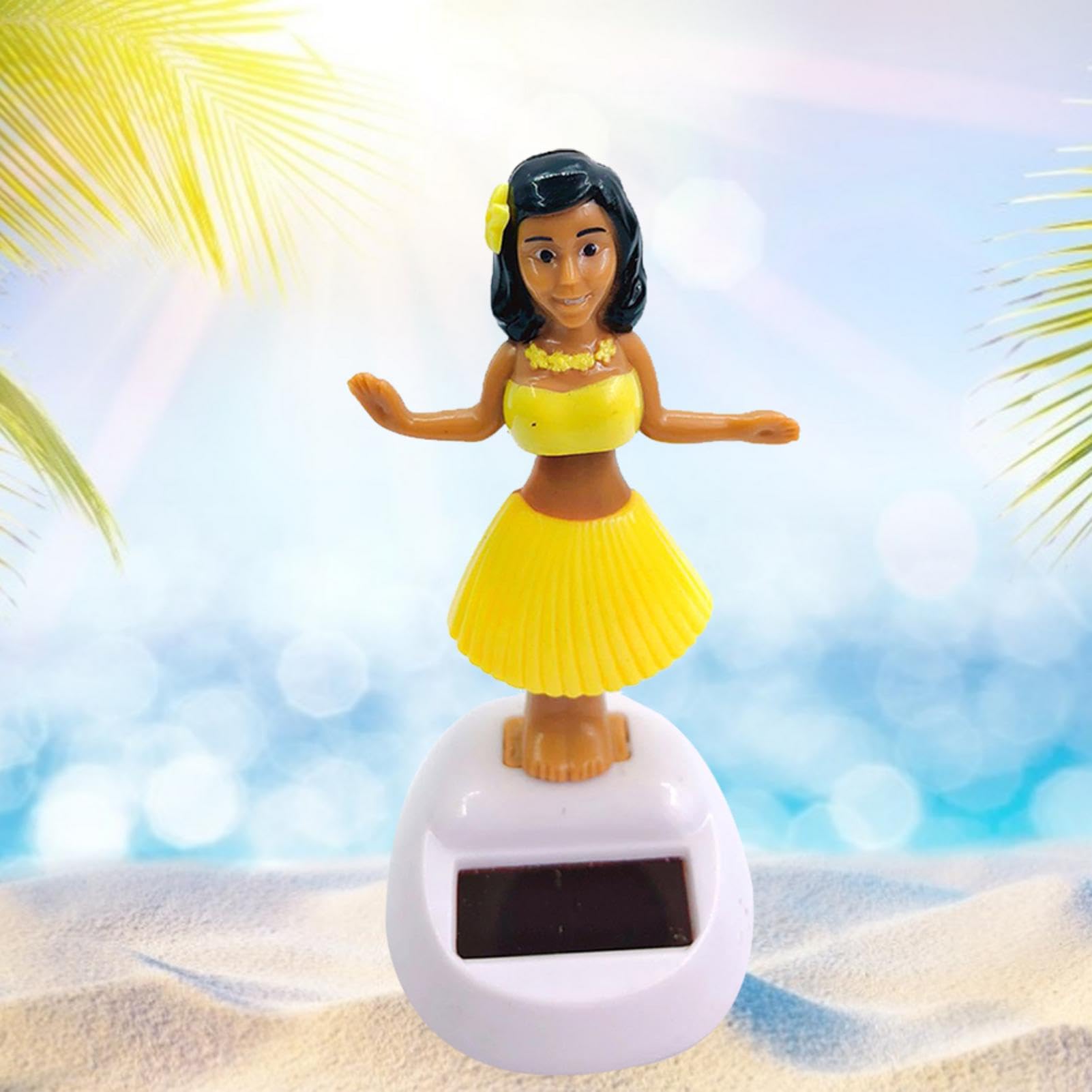 Figura Solar De Baile, Coche Posando De Niña Hawaiana, Bailarina Hawaiana En Movimiento para Coche, Decoración De Columpio De Salpicadero De Chica Hawaiana Coche, Decoración Interior del Coche