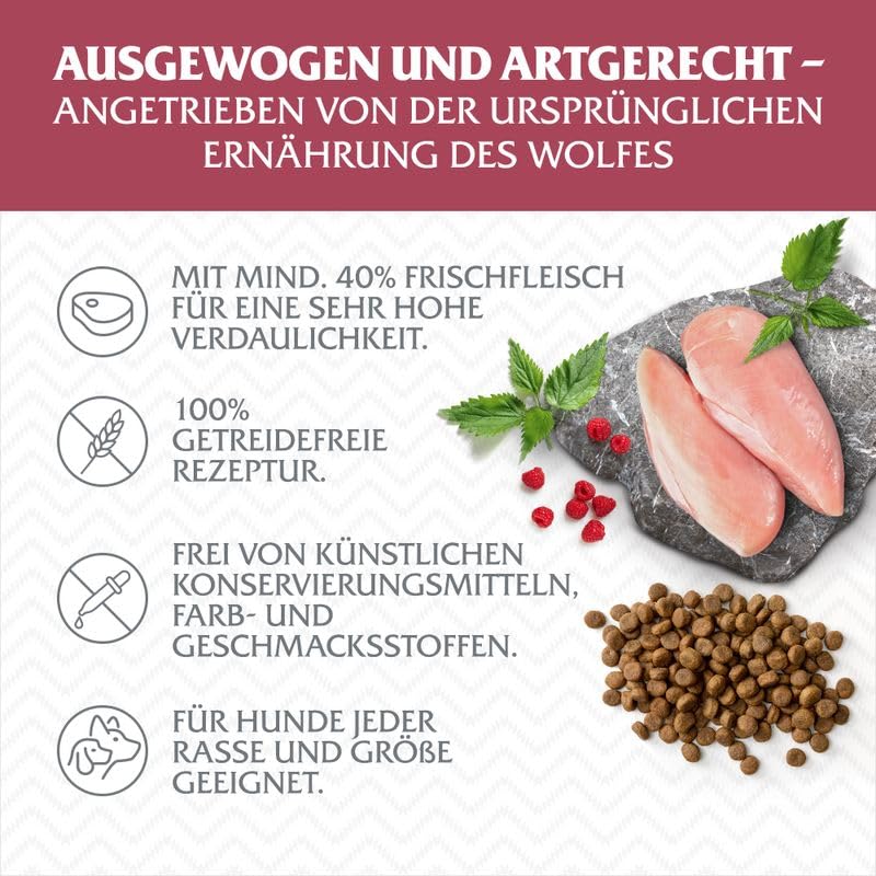 Wolf of Wilderness Ruby Midnight Rind & Kaninchen | Hundefutter trocken | getreidefrei | 12 KG