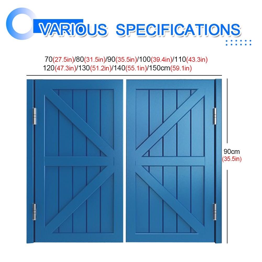 Porta a battente in legno massello per bar, salone, bar, portico, ingresso, chiusura automatica, doppia porta con hardware, altezza mezza vita