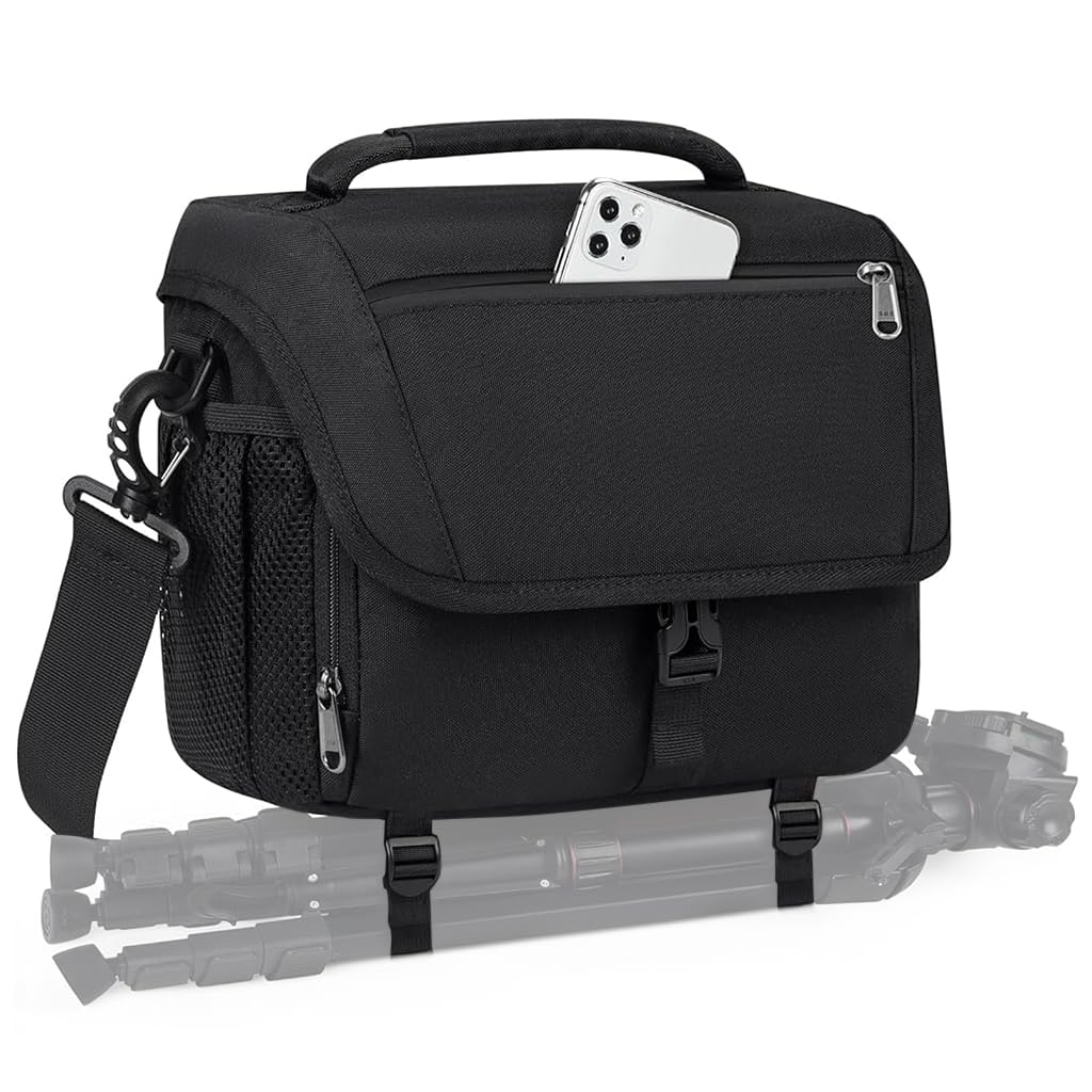 ZORBES® Travel Camera Bag Organizer Bag Multi-Compartment and Pockets, Waterproof Polyester Bag with Handle & Shoulder Strap, Universal Camera Storage Bag for DSLR/SLR/Mirrorless Camera, 25x16x20cm-image-45