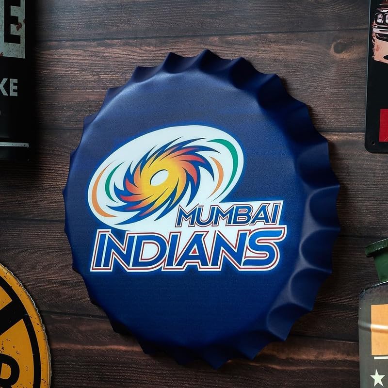 Image of EAZYWAGON Decorative Metal Bottle Caps Wall Sign Plates - 14X14 Inches - M I | Metal Wall Hanging Bottle Cap for Home, Farmhouse, Bar & Cafe Decoration | Vintage & Retro Look Plaques