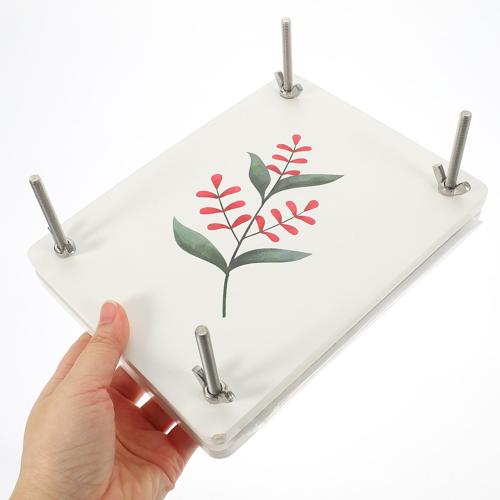 BESTonZON Blumenpressset Klein mit Zubehör zum Pressen von Pflanzen Blumentrocknungsset für Selbstgemacht Bastelprojekte Familie und Hochzeit