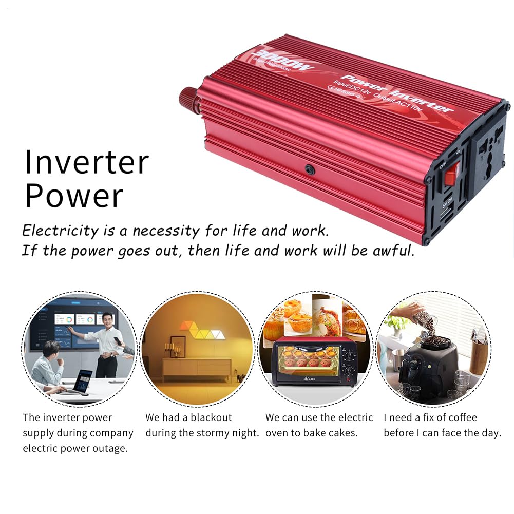 Inversor de corriente de 3000W 12V - DC 12V a AC 110V 220V - Inversor de