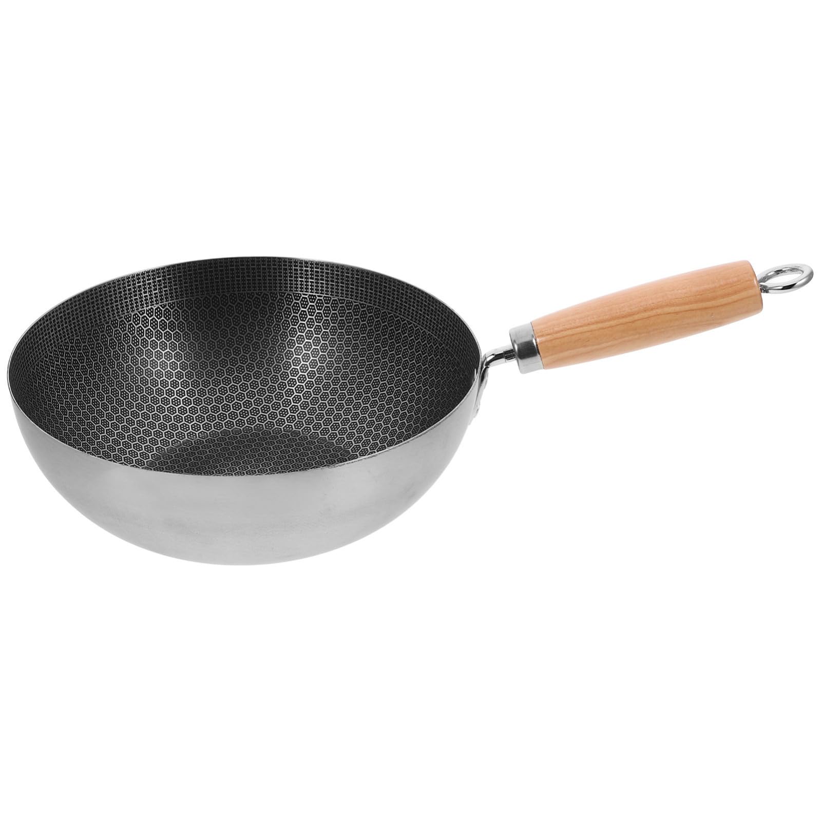 Abaodam Padella e Facile da Pulire Manico Ergonomico per Friggere in Acciaio Inossidabile Struttura a Nido D'ape per Cucina e Grill