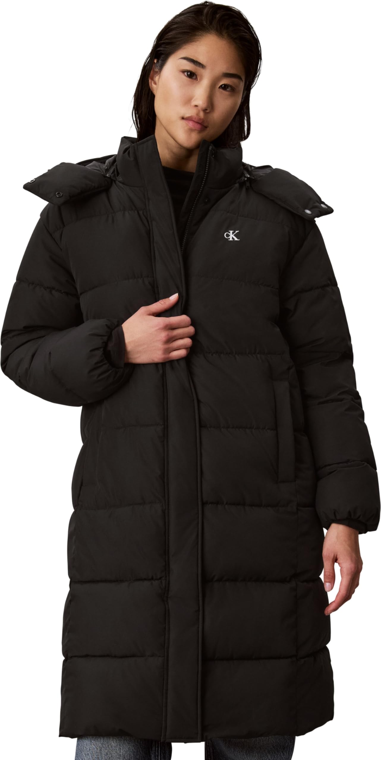 Calvin Klein Damen Matte Mw Long Puffer Lv047h505g Mäntel (1er Pack)