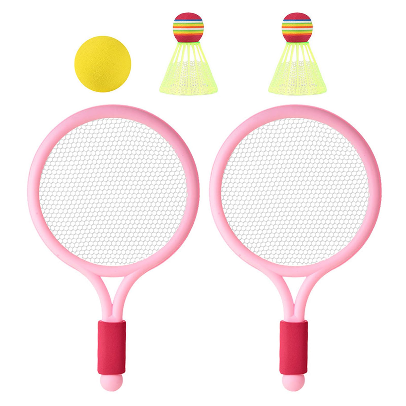 Juego de raqueta de tenis para niños, raqueta de bádminton con tenis y 2 volantes para interiores y exteriores, juego de playa