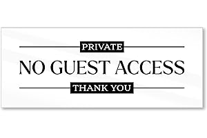 Airbnb Essentials: Acrylic 2.2" x 5" No Guest Access Sign, for Hosts