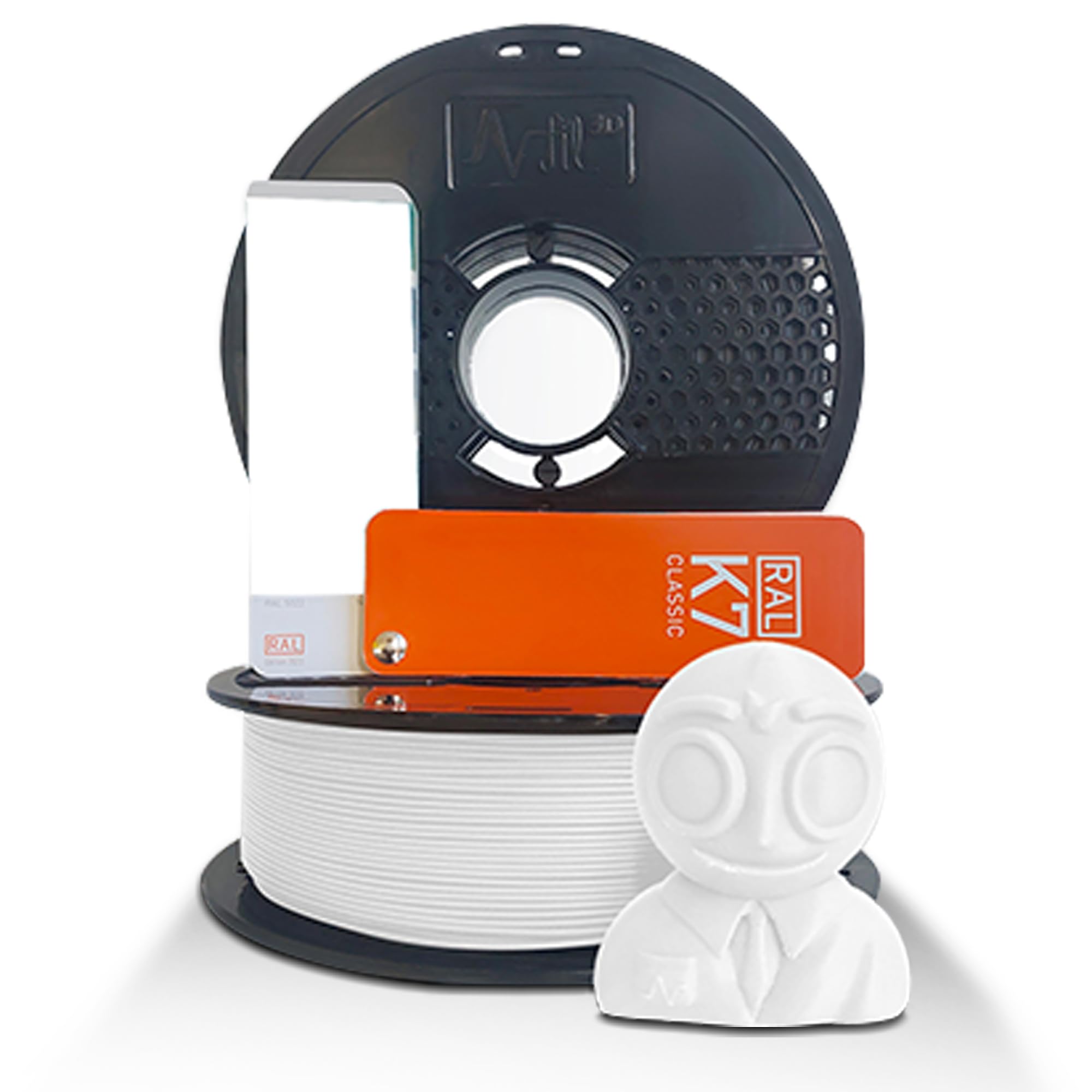 1.6kg hight strength pla snow white - 3d printer filament | filaments for 3d printer| 1.75mm| accuracy - +/- 0.015mm |1000g 3d filament, 250g spool & 350g packaging weight (total weight 1.6kg)