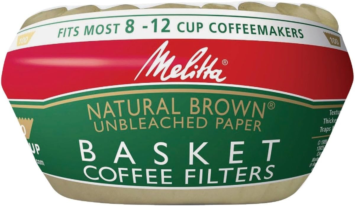 Coffee Filter Basket 8 to 12 Cup, 100 Count