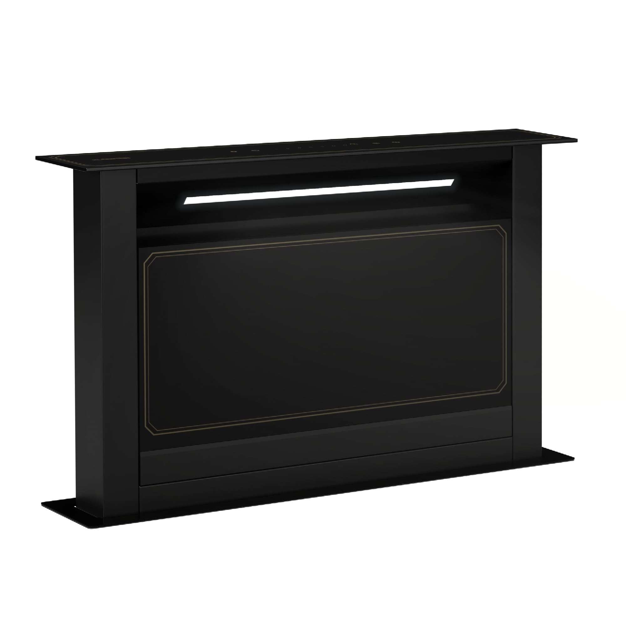 Klarstein Victoria Cappe a Scomparsa - A Efficienza Energetica, 713,8 m³/h Flusso d'Aria, Super Silenziosa 52 dB, Pannello Touchscreen, Filtri Lavabili, LED, Nero