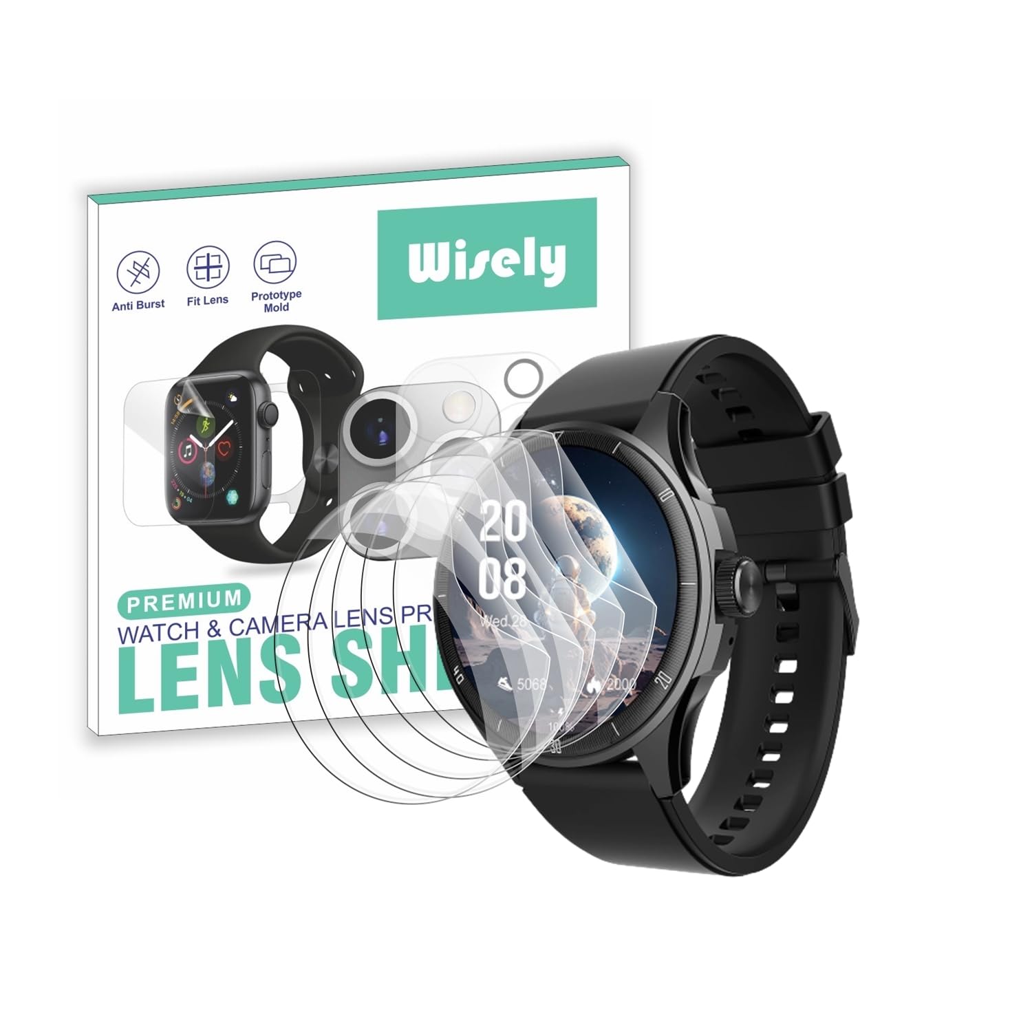 Wisely |5pcs| Screen Guard Protector For beatXP Vega Neo Smartwatch |1.43"| Bubble Free, Easy installation kit, HD Clear, Full Cover (B0CBN6B1XX) Amazon Price History, Amazon Price Tracker