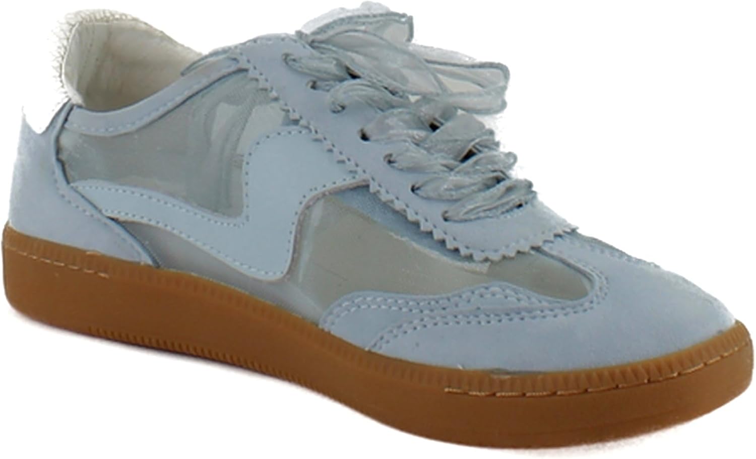 Ice Blue Mesh Notice Mesh Sneakers by DOLCEVITA - Image 7