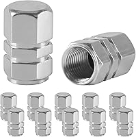 Vista 10 de JUSTTOP - Tapones para válvula de neumático de coche, 12 tapas de aire, universales para autos, SUVs, bicicletas, camiones y motocicletas, color gris