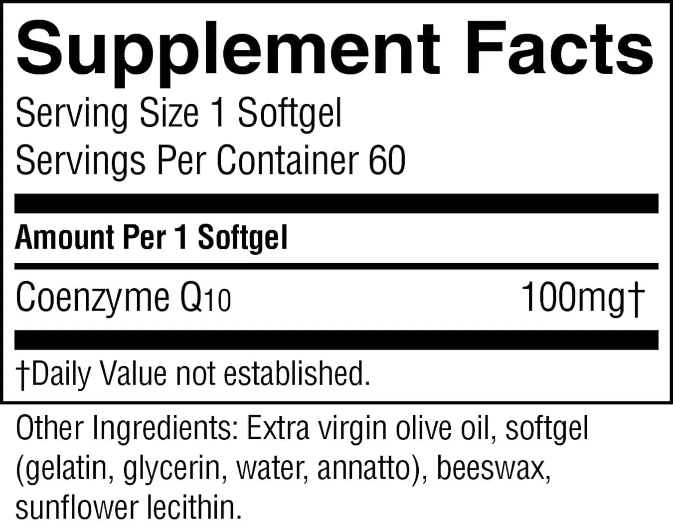 Nature's Sunshine CoQ10-60 Softgel Capsules
