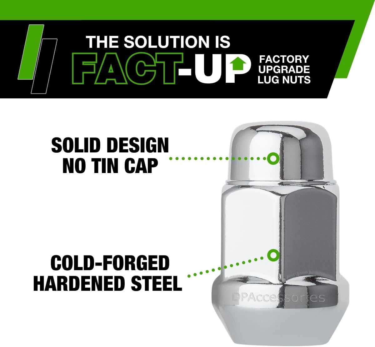 DPAccessories Lug Nuts Compatible with 1997-2006 Jeep Wrangler TJ | Chrome OEM Style | Factory Aluminum Wheels Only | Set of 23 Wheel Nuts | DWRA3F-CH/023