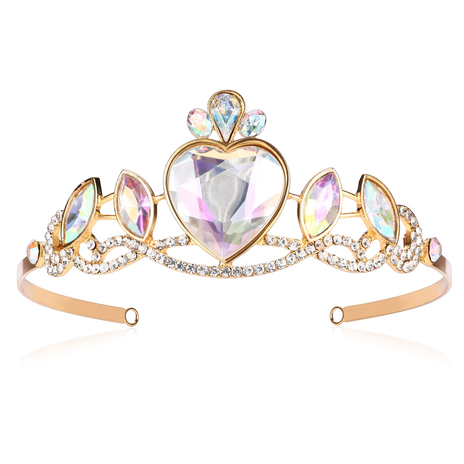 30. Geburtstag Tiara – Prinzessinnen Krone Mit Strass & Zahl 30 – Goldfarben, Mit Kamm