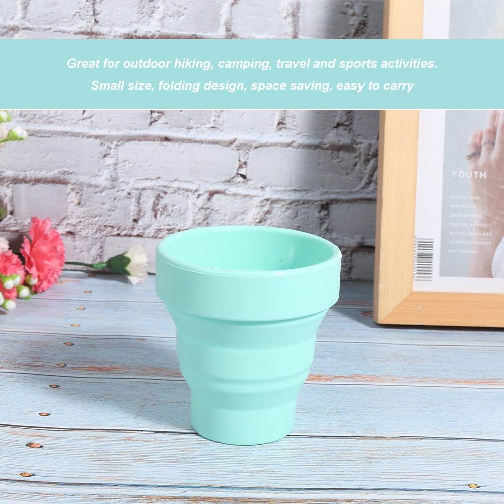 Portable Folding Cup, Collapsible Silicone Water Cup, Telescopic Mug Drinkware for Outdoor Travel Camping (230ml) - Image 5