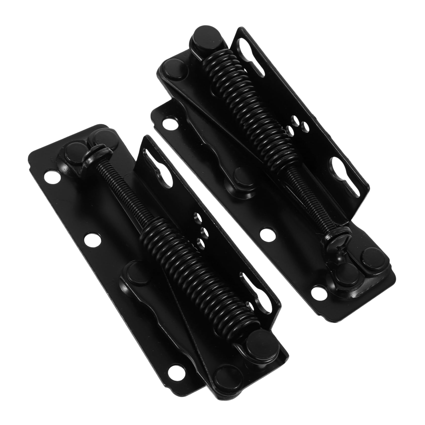 KICHOUSE 2pcs 85 Spring Hinge for Folding Sofa Black Iron Hidden Bracket Chair Hinges Cabinet Hinges