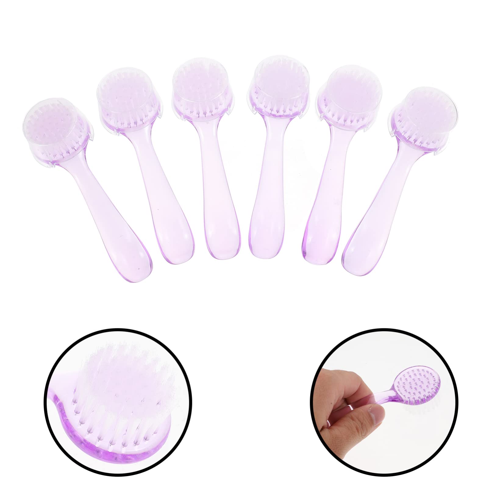 FRCOLOR 18 Piezas cepillo de limpieza facial debajo de la uña accesorios de arte de uñas pinceles para uñas pinceles uñas cepillo de uñas herramienta de limpieza de AbS