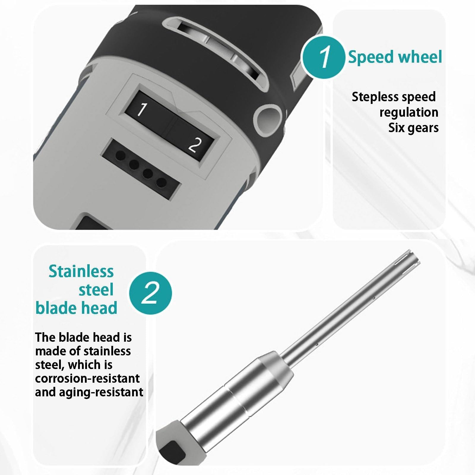 Homogeneizador de mano, homogeneizador de tejido celular de alta velocidad, 0,5-250 ml, 6 engranajes ajustables, para homogeneización y mezcla de células
