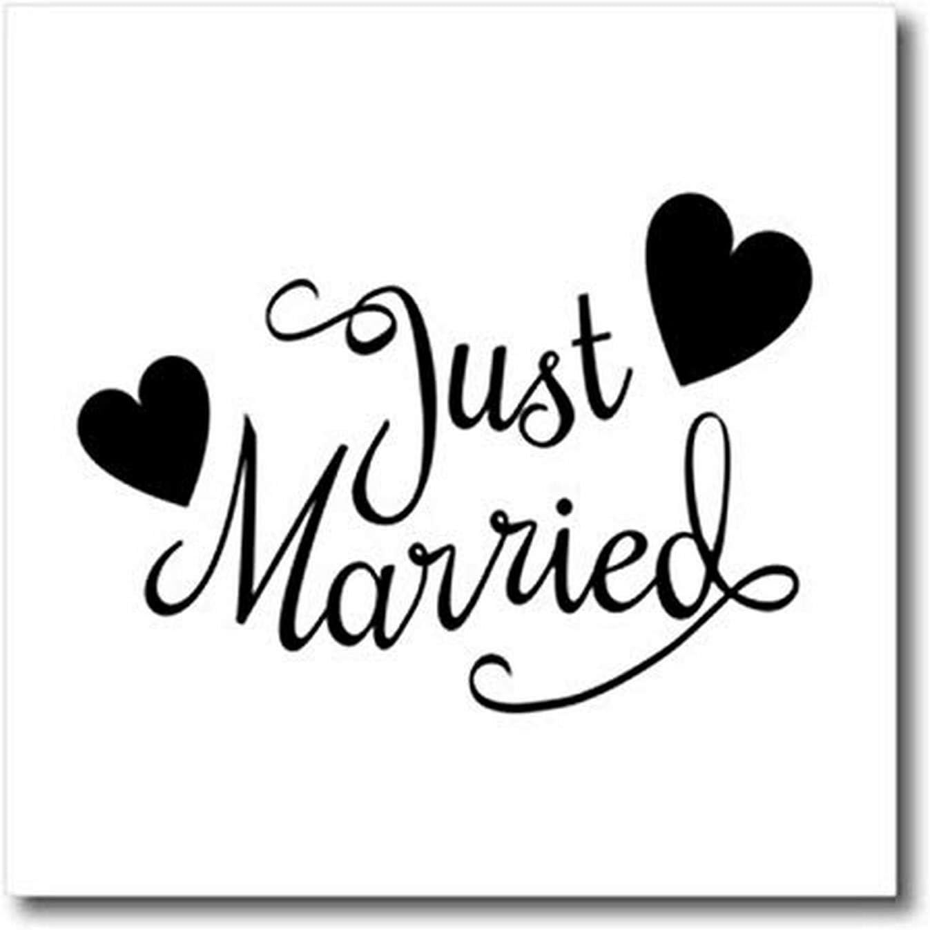 Gartenflagge 'Just Married' In Schwarz-Weiß – Dekorativ & Wetterfest Für Garten, Haus Oder Party