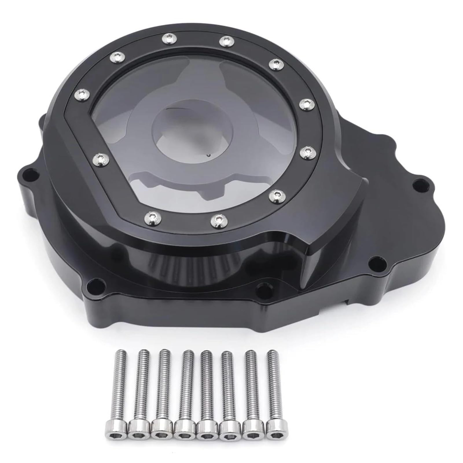 Cache stator Ninja ZX6R carter gauche transparent pour suivi entretien