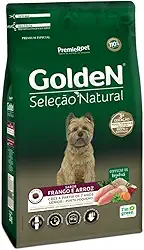 PremieR Pet Golden Seleção Natural Ração Seca para Cães Senior Porte Pequeno Sabor Frango e Arroz 3kg