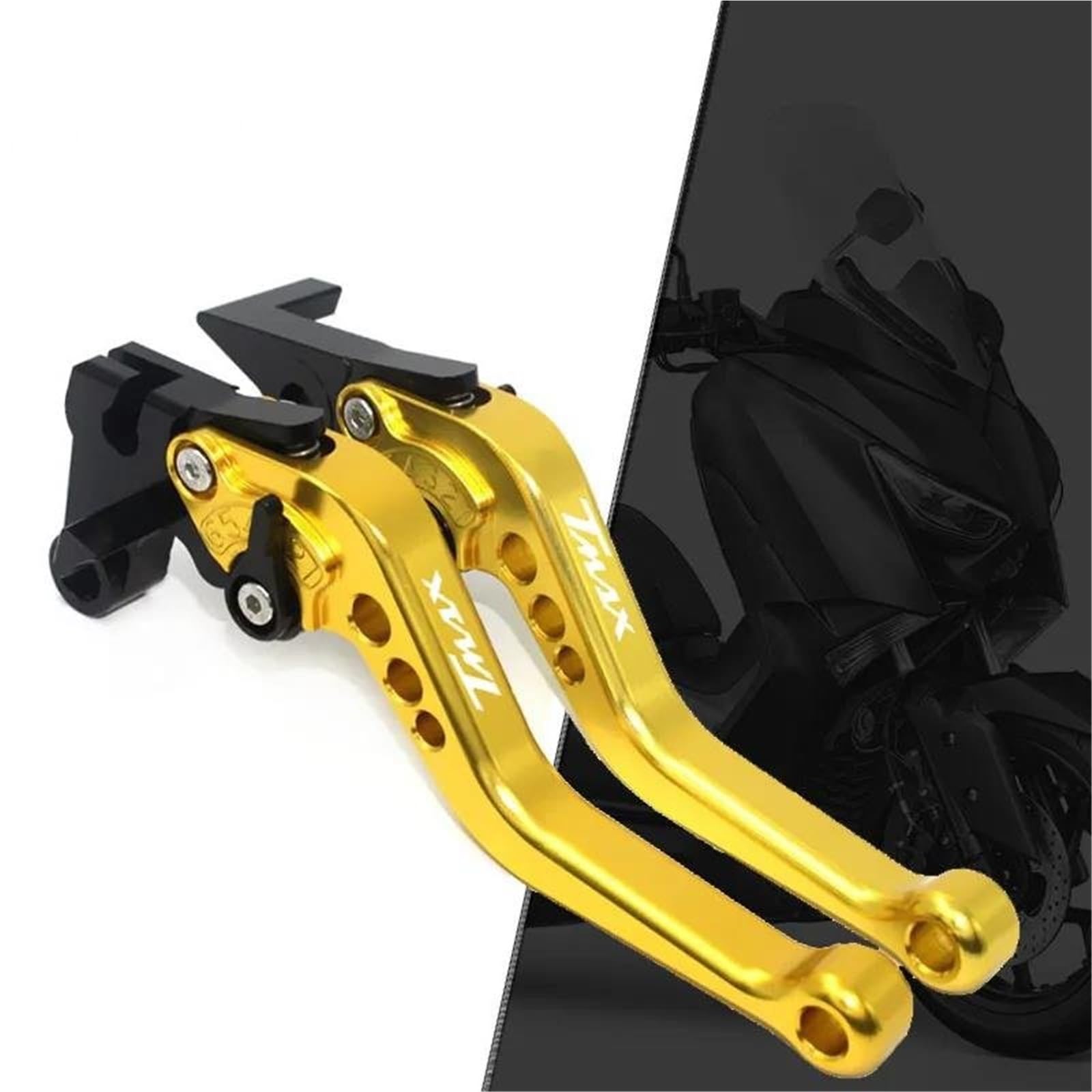 Moto Freno Manija Palanca De Freno Embrague Para Motocicleta Para YAMAHA T-MAX TMAX 560 TMAX560 T-MAX560 2020 2021 Palancas Ajustables Seis Niveles Palanca Maneta Embrague(Negro)