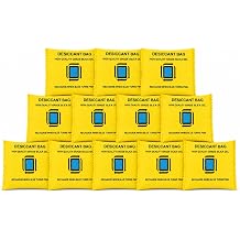 Silica Gel Packets 12 Packets - CARGEN Moisture Absorber, Rechargeable Desiccant Packs, Desiccant Packs for Storage,Reusable & Color Change,100g