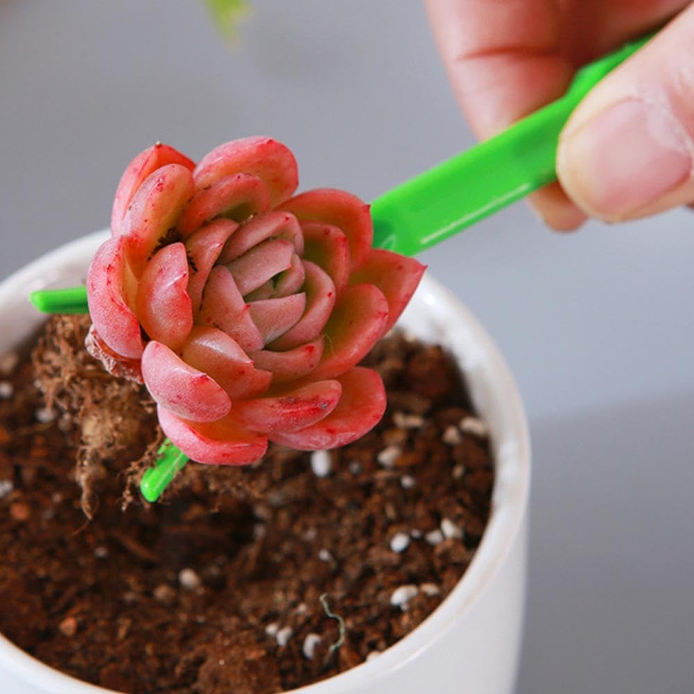 4 szt. Łopata ogrodowa, mini łopata ogrodowa, plastikowy zestaw ogrodniczy, używana do sukulentów, bonsai (różowa)