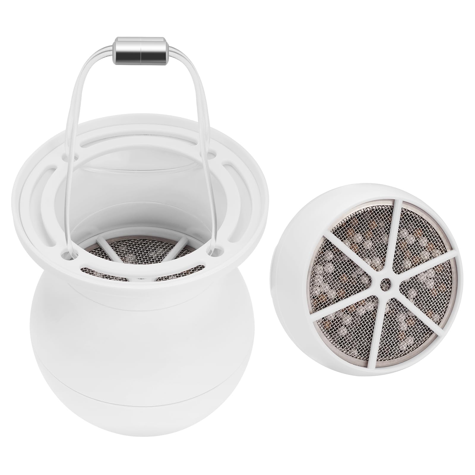 Zipcase White Bathtub Filter for Tub Faucet, Removes Residual Chlorine and Heavy Metal ions From Water,Soften Hard Water, Benefit Your Hair, Smoother Skin, BPA Free, 2500 Gallons of Filtration.