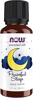 NOW Essential Oils, Peaceful Sleep Oil Blend, Relaxing Aromatherapy Scent, Blend of Pure Essential Oils, Vegan, Child Resistant Cap, 1-Ounce