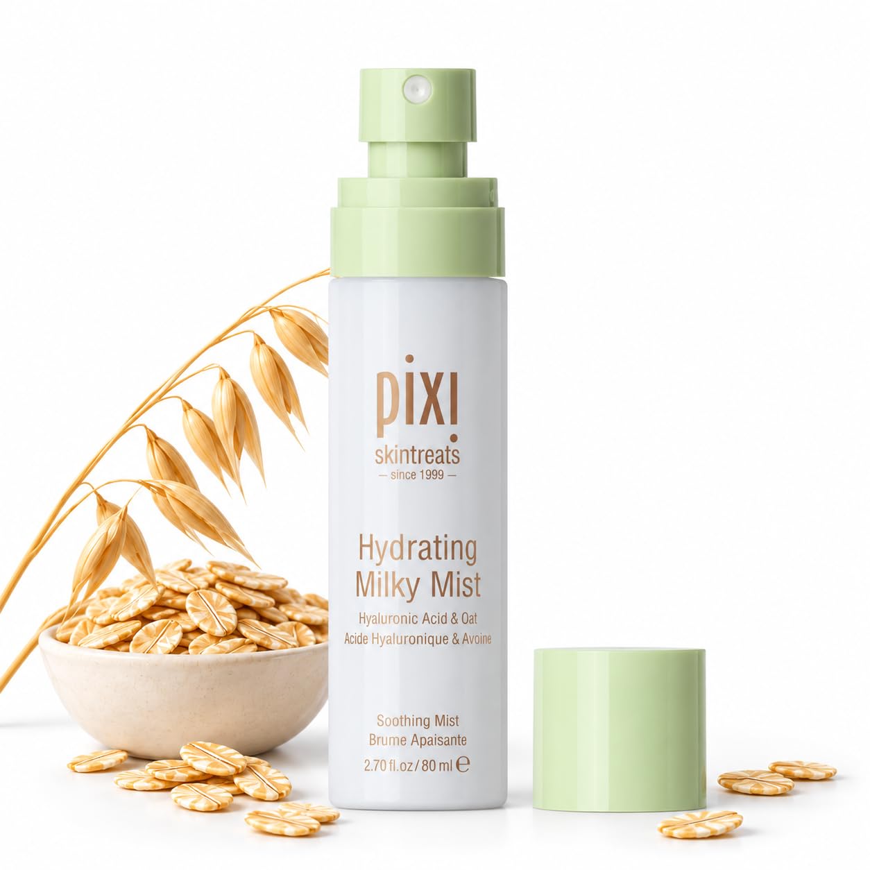 Pixi Beauty Milky Mist | Hydrating Moisturizer for Dry Skin | Infused with Hyaluronic Acid | 2.70 Fl Oz, 80 mL
