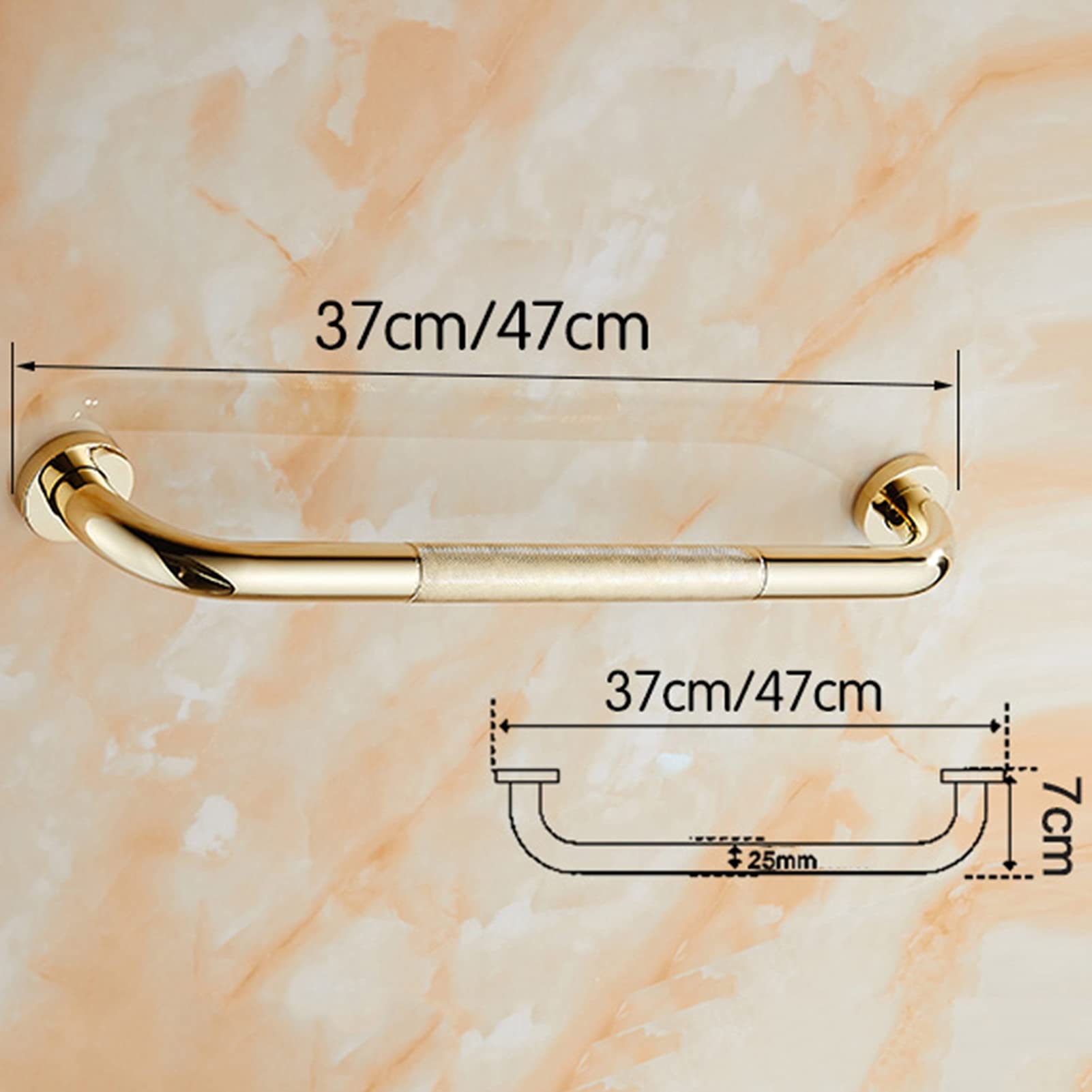 Asta per Doccia in Rame, WC per Doccia Antiscivolo di Sicurezza, Supporti Ausiliari per Bambini Anziani, Infortuni per Disabili in Gravidanza E Post-Operatori (Rosso 32 Cm)